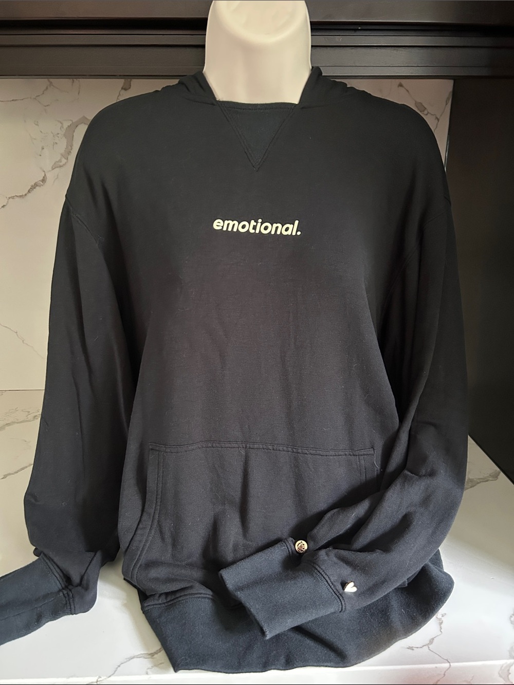 Alice + Olivia Big Feelings collection Hoodie with White "emotional."